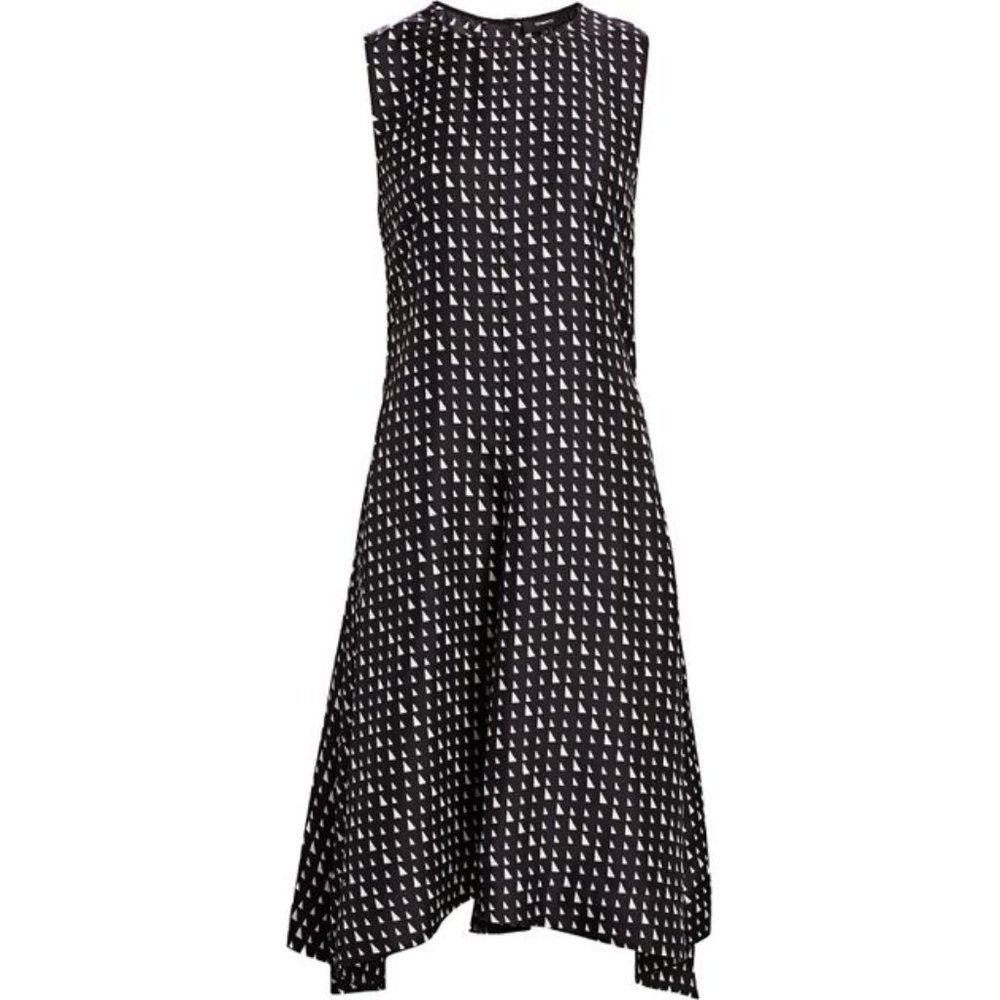 BNW Theory Black Nophelia Triangle Print Silk Dres